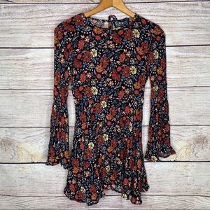American Eagle Floral Keyhole Mini Dress Size XXS